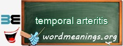 WordMeaning blackboard for temporal arteritis